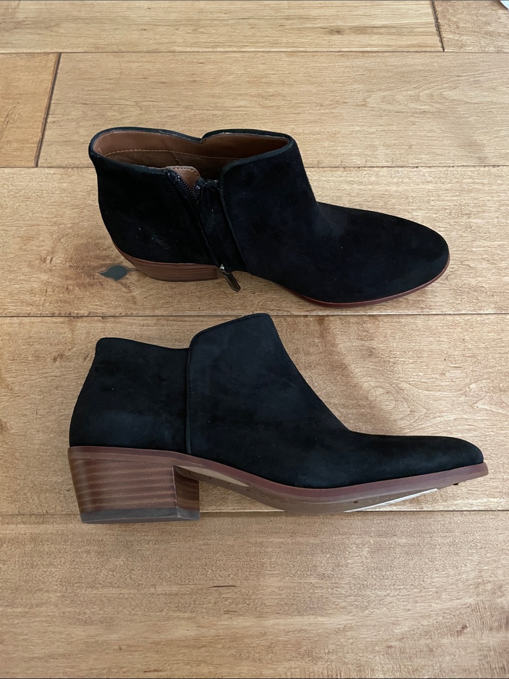 Sam Edelman Black Suede Ankle Boots